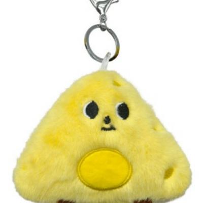 Cute Plush Cheese and Cheese Pendant with Cartoon Doll Bag Charms Student Bag Pendant Cheese Plush Key chain