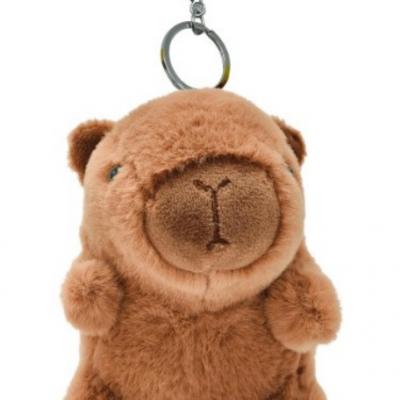 High Quality Cotton Capybara Plush Bag Charms Cute Bag Pendant Simulation Anime Fluffty Toy Stuffed Animals Doll High Visibility