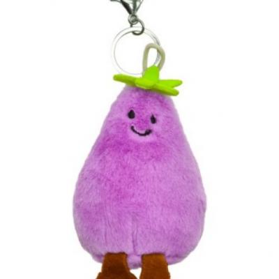 British Fun Vegetable Series Super Soft Plush Toy Eggplant Cucumber Ice Hockey  Bag Charms Mesh Cartoon Doll