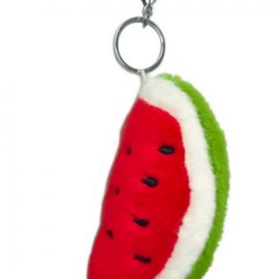 Wholesale HotSelling Plush Toys Simulated Fruit Watermelon Bag Charms Soft Stuffing Bag Pendant Ornaments for Kids Gift