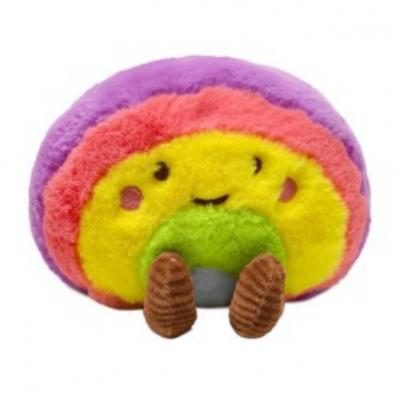 Custom Multi Color rainbow Plush Toy smiley Cute Animal Stuffed Comfortable Bag Charms
