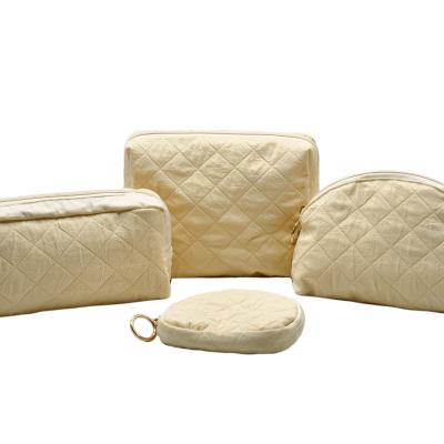Wholesale Custom Logo 4 in 1 Beauty Case Set Large Capacity Travel Toiletry Bag Quilted Storage Pouch for Women Girls - 副本