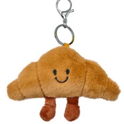 Creative Sushi Croissant Soft Plush Bag Charms Cute Baguette Charm Simulation Food Plushies Keyring for Women Girls Bag Decoration - 副本