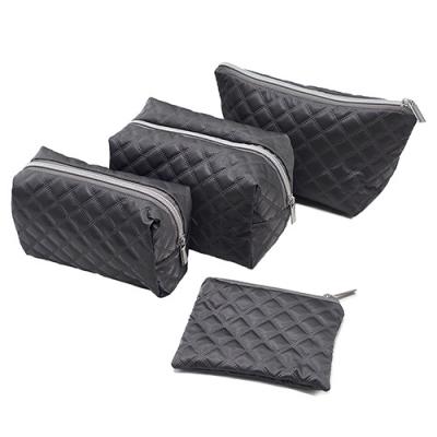 luxury checkered cosmetic bag multi-functional high quality make up bag