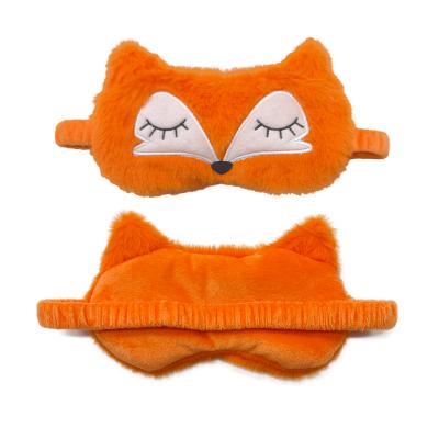 Fox Eye Mask Plush Blindfold Travel Sleep Mask Super Soft 