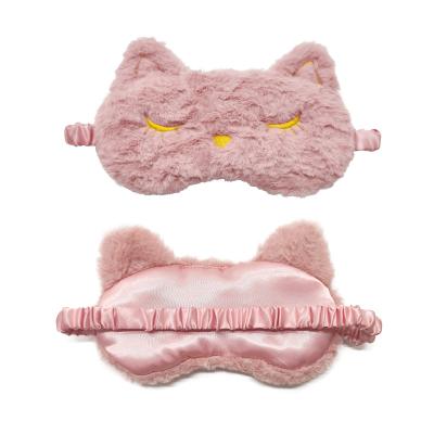 Wholesale Fashion Soft Plush Blindfold Cute Kitten Sleep Eye Mask