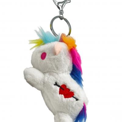 unicorn Stuffed Animals Toys Keychain Plushie Plushy Cute Horse unicorn Plush Doll Keyring for Claw Machine Bag Charms