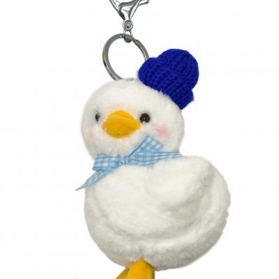 Cute Little Duck Pendant Plush Toy Little Yellow Duck Bow Tie Bag Pendant Key Chain Doll Machine Doll Wholesale