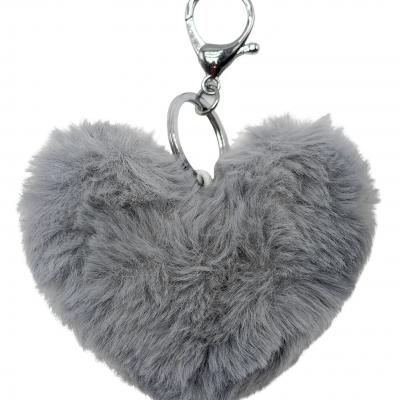 New Leopard Pattern Love Plush Ball Keychain Car Pendant Student Bag Keychain Creative Gift Wholesale