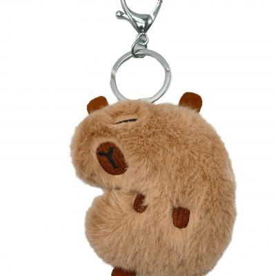 Kapibara Creative Plush Pendant Keychain and bag charm New Buddha Style Capybara with Stars Soft and Cute Squeaking Feature