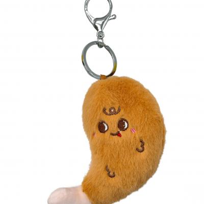 New Cute Hamburger Hot Dog Chicken Leg Plush Pendant PP Cotton School Bag Hanging Ornament Small Boutique Stuffed Animal Toys